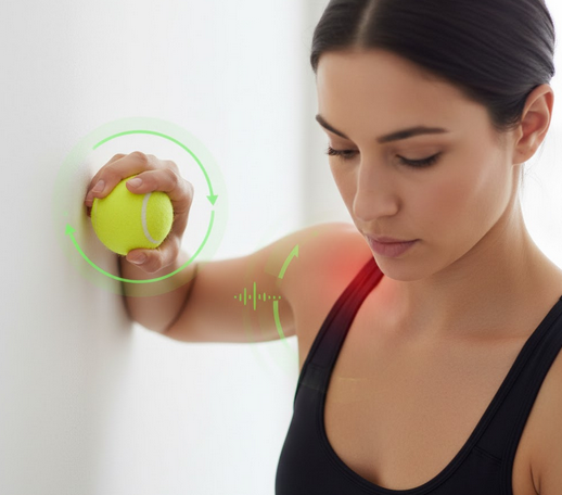 Petit guide d’exercices d’auto-massage à faire avec une balle de tennis pour relâcher les points de tension